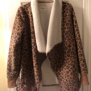 Abercrombie and Fitch leopard print warm jacket